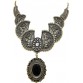 Muccasacra Bohemian style Copper finish with black pendent Agate Alloy, Stone Necklace