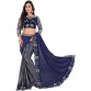 Rudra Fashion Embroidered Bollywood Lycra Saree  (Grey)