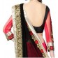 Aashvi Creation Embroidered Fashion Georgette Saree  (Black, Pink)