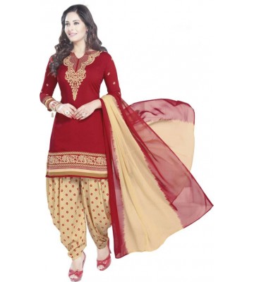 Ishin Synthetic Printed Salwar Suit Dupatta Material  (Un-stitched)