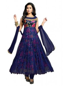 Active Art Silk Printed Semi-stitched Salwar Suit Dupatta Material