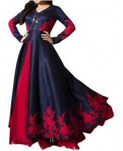 impression fab Anarkali Gown  (Blue)