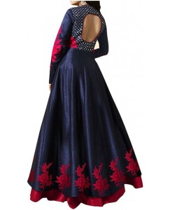 impression fab Anarkali Gown  (Blue)