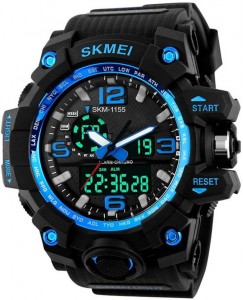 Skmei 1155BLUE Outdoor Sports Dual Time Watch - For Men