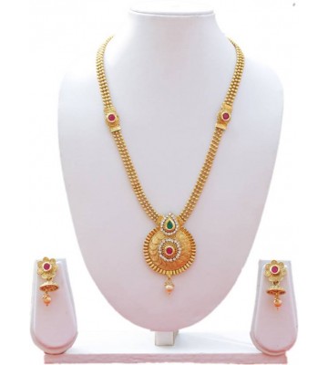 Lookethnic Alloy Jewel Set  (Gold)