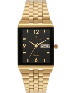 Adixion 1918YM01 Day And Date 18 K Gold Pleating Igp Watch - For Men