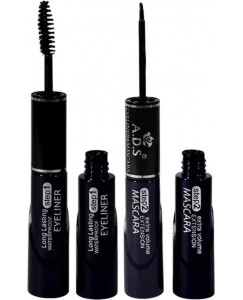 ADS 2 in 1 Eyeliner - Mascara and Foundation & Concealer Double Action  (Set of 3)