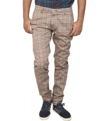 JG FORCEMAN Slim Fit Men Brown Trousers