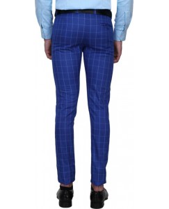 Shaurya-F Slim Fit Men's Blue Trousers