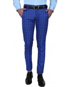 Shaurya-F Slim Fit Men's Blue Trousers