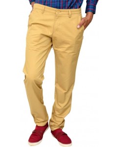 SKY VOGUE Relaxed Men Yellow Trousers