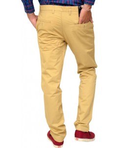 SKY VOGUE Relaxed Men Yellow Trousers