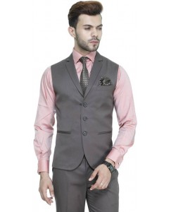 ManQ Solid Men's Waistcoat