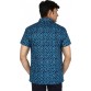 Bannasa.Com Men Printed Casual Blue Shirt