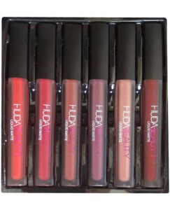 Huda Beauty Liquid Matte Lipstick Set Of 6  (5 ml, Multicolor)