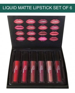 Huda Beauty Liquid Matte Lipstick Set Of 6  (5 ml, Multicolor)