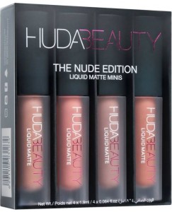 Huda Beauty Matte Minis Nude Edition Liquid Lipstick Pack of 4  (5 ml, Multicolor)