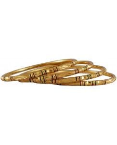 Rejewel Alloy 18K Yellow Gold Bangle  (Pack of 4)