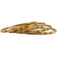 Rejewel Alloy 18K Yellow Gold Bangle  (Pack of 4)