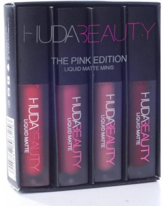 Huda Beauty Minis Set of 4 Matte Liquid Lipstick Shades with Brand Product Authenticity Genuine Certificate  (7.6 ml, TRENDSETTER, FLIRT, SPICE GIRL, VIXEN)