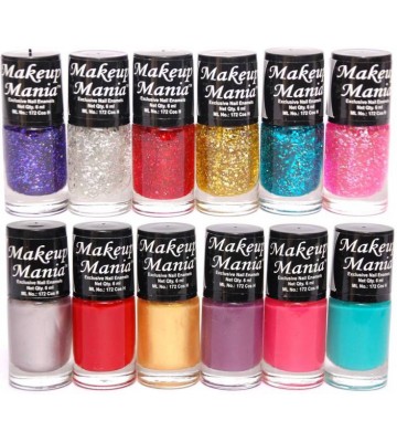 Makeup Mania Exclusive Nail Polish Set of 12 Pcs. Multicolor MM-92  (72 ml, Pack of 12)