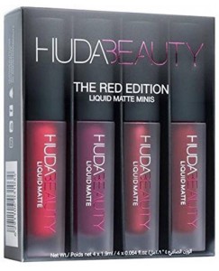 Huda Beauty Matte Minis Red Edition Liquid Lipstick Set of 4  (8 g, red)