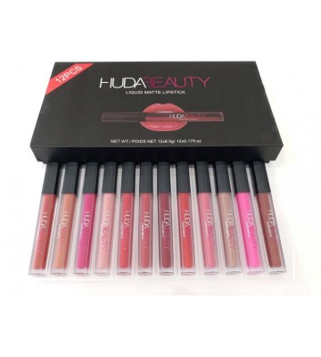 Huda Beauty Liquid Soft Matte Liquid Lipstick Set with Brand Product Authenticity Genuine Certificate  (80 ml, Mix Colors)