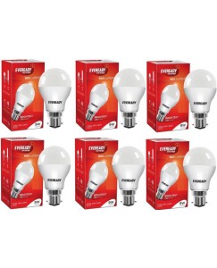 Eveready 9 W Globe B22 LED Bulb  (White, Pack of 6)