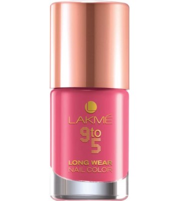 Lakme 9 To 5 Long Wear Nail Color Rose Rush,  (9 ml)