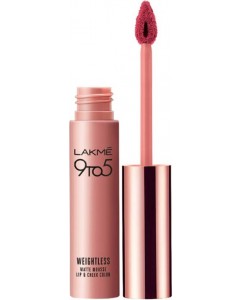 Lakme 9 to 5 Weightless Mousse Lip & Cheek Color  (9 g, Plum Feather)