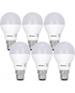 Philips 9 W B22 LED Bulb  (White, Pack of 6)