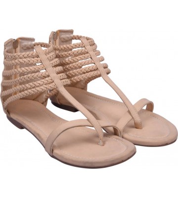 Jade Women Beige Flats