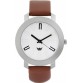 Abrexo Abx-0164-WHT BRN Basic elementary design Modest Series Watch - For Men