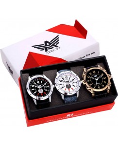 Abrexo Abx8010-Gents Exclusive (Casual+PartyWear+Formal) Designer Combo Watch - For Men