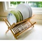 7Trees Folding 2-Tier Dish Drying Bamboo Kitchen Rack  (Beige)