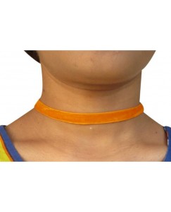 DCS Orange Velvet Tattoo Fabric Choker