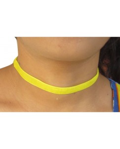 DCS Yellow Velvet Tattoo Fabric Choker