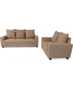 Furnicity Fabric 3 + 2 Beige Sofa Set