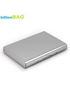 Billionbag Steel Plain Metal Business ATM 6 Card Holder  (Set of 1, Silver)