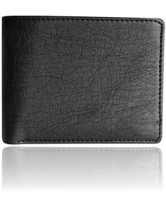 Accezory Men Black Artificial Leather Wallet  (9 Card Slots)