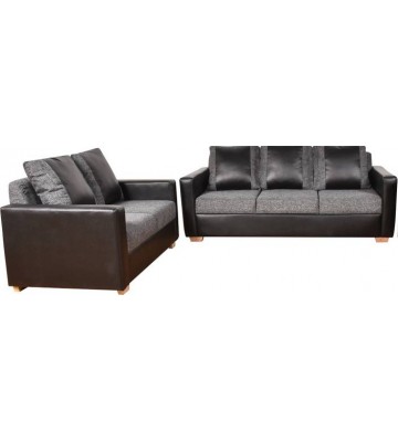 Furny Billy Fabric 3 + 2 Black Sofa Se