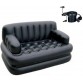 Alpyog 200 Fabric 4 + 1 Black Sofa Set