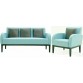 FURNITECH SEATING SYSTEMS (I) PVT LTD Fabric 3 + 1 Blue Sofa Set