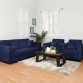 Westido Fabric 3 + 1 + 1 Navy Blue Sofa Set