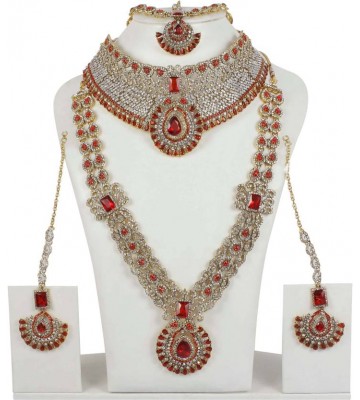 Muchmore Alloy Jewel Set  (Red)