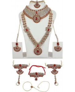 Muchmore Alloy Jewel Set  (Red)