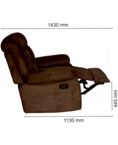 Woodness Synthetic Fiber Manual Recliners  (Finish Color - Brown)