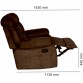 Woodness Synthetic Fiber Manual Recliners  (Finish Color - Brown)