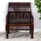 Vintej Home Fabric 1 Seater  (Finish Color - Walnut)