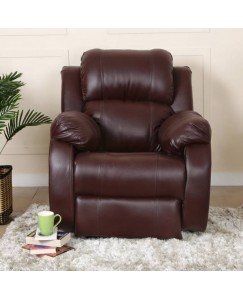 Westido Emporio Leatherette Manual Recliners  (Finish Color - Brown)